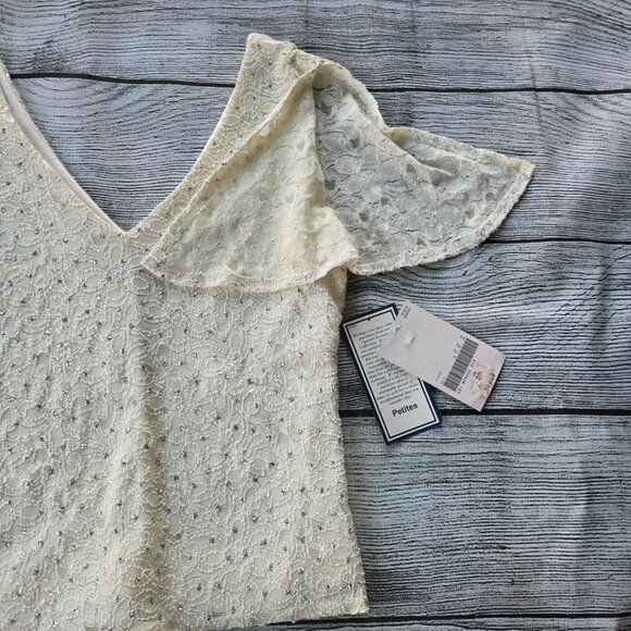 Metaphor Petite Women's Size SP Top/Blouse New With tags Cream/Off White - Picture 10 of 16